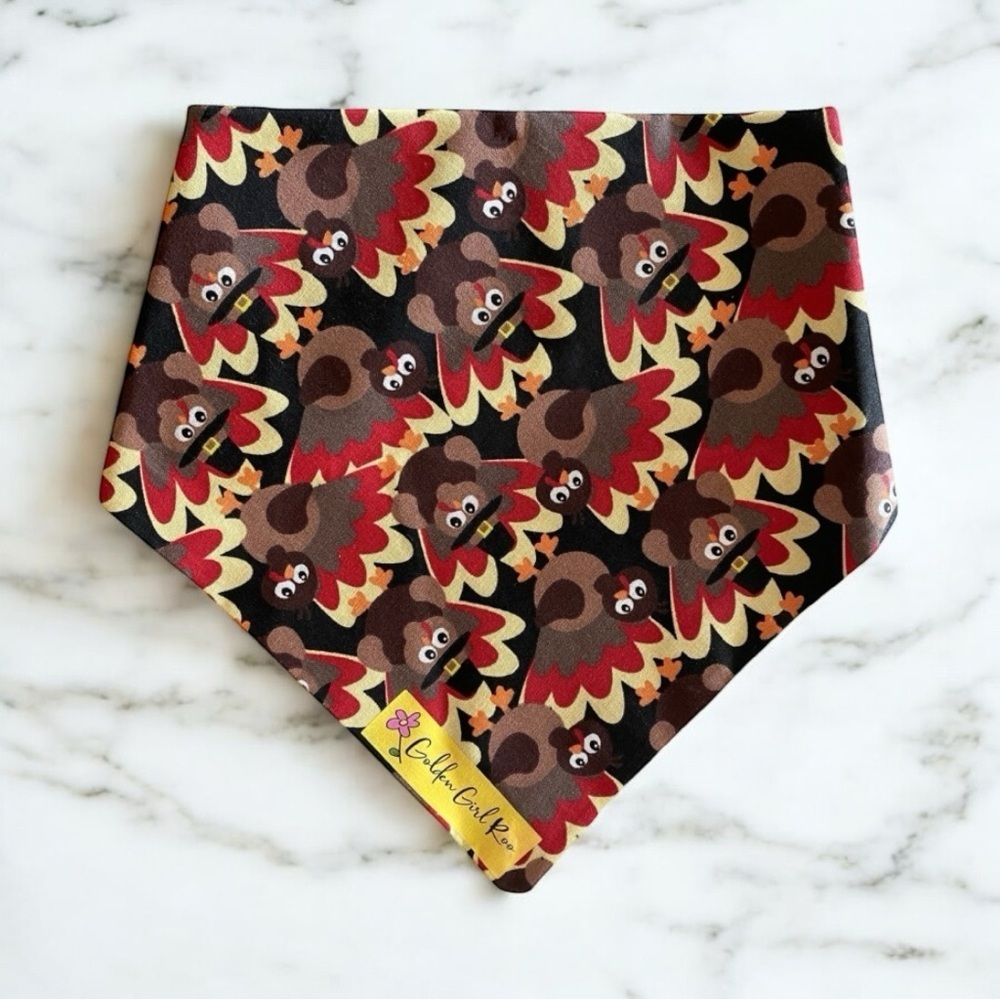 DOG Bandana - Turkeys - Size L Large